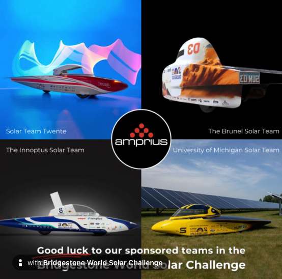 Amprius Technologies sponsors four cars in World Solar Challenge in Australia: 22 – 29 October 2023